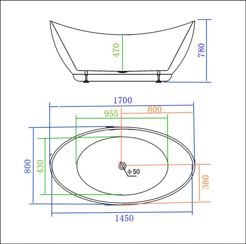 JS-720 רעקטאַנגגיאַלער פרעעסטאַנדינג וואַנע - הייַנטצייַטיק און עלעגאַנט 4