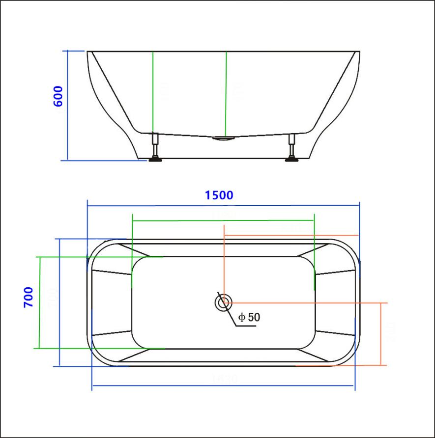 Elevate Your Bathroom with Our Independent Acrylic Luxury Style Bathtub 4