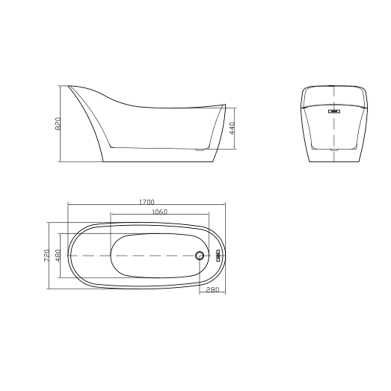 Freestanding Bathtub - Luxurious Design - JS-767B  (1)