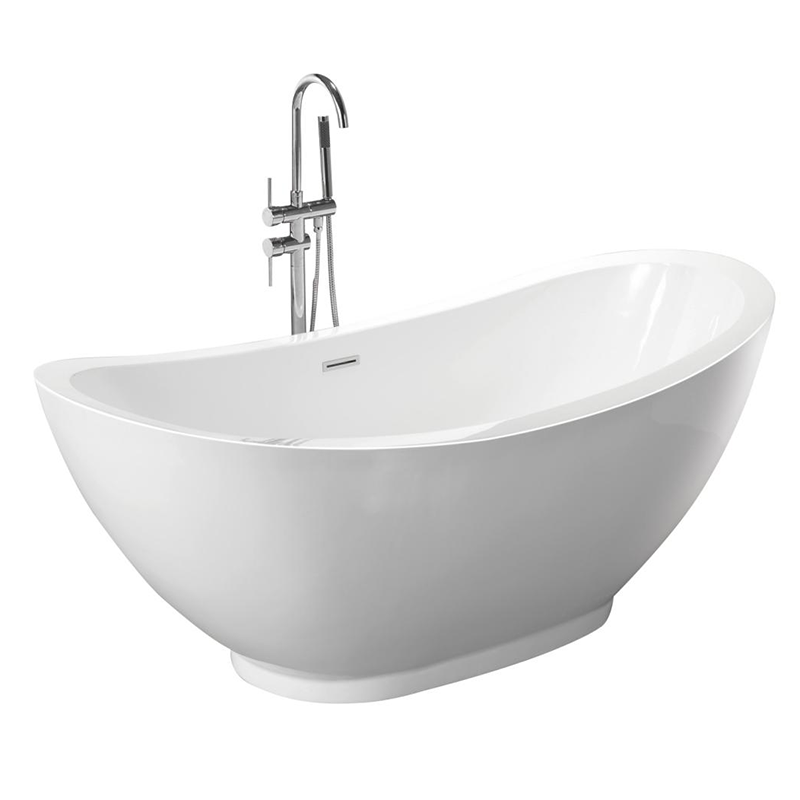 High-Quality Luxury White Acrylic Freestanding Bathtub - JS-757 (3)