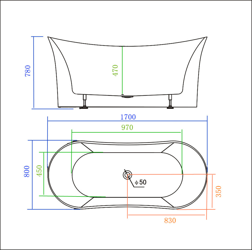 Luxurious White Acrylic Bathtub - Modern 2023 Design 4