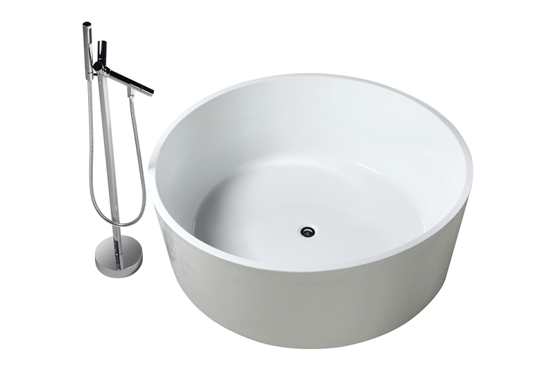 New round acrylic freestanding bathtub JS-732 with unique design 2