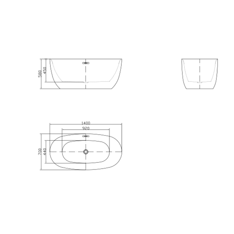 Unwind in Style with the Modern White Acrylic Bathtub JS-770B (1)