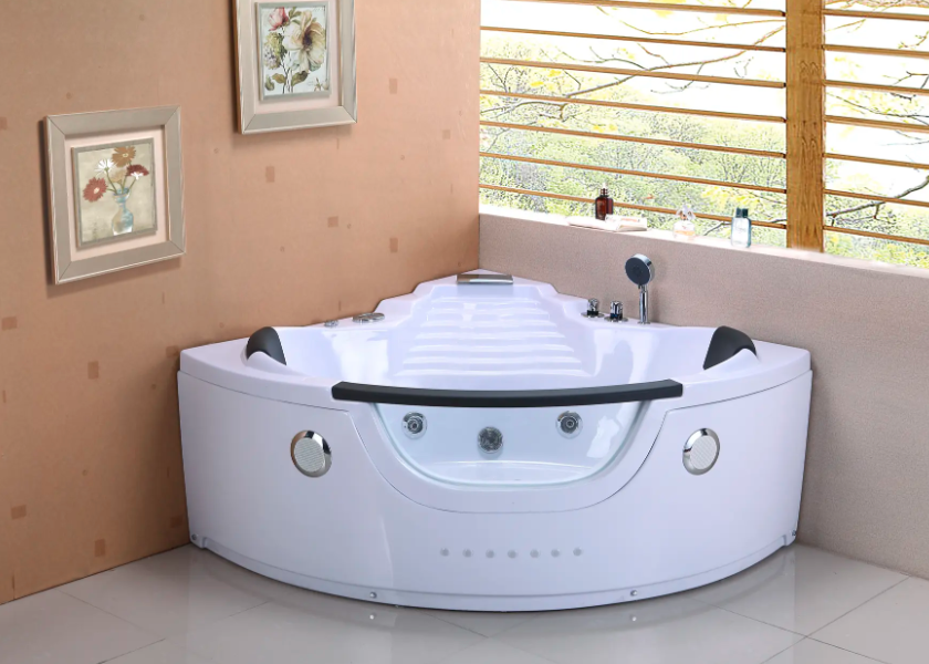 White ABS Massage Bathtub